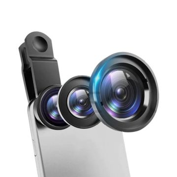 Techsuit® 3in1 Σετ Φακών Για Κάμερα Smartphone