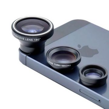 Techsuit® 3in1 Σετ Φακών Για Κάμερα Smartphone - 