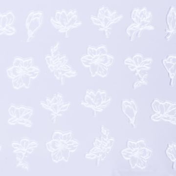 Αυτοκόλλητο 5D με ανάγλυφα λουλούδια No.2