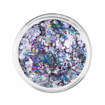 Opalescent Metallic Flakes Silver