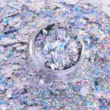 Opalescent Metallic Flakes Silver - 