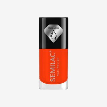 Semilac  - Πορτοκαλί Ενυδατικό Βερνίκι Color & Care C480 7ml