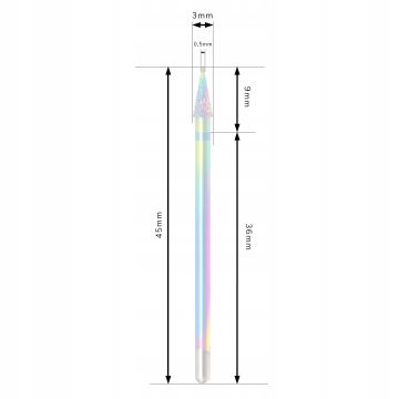 Aba Group Διαμαντόφρεζα Rainbow Κώνος 720-23 R - 